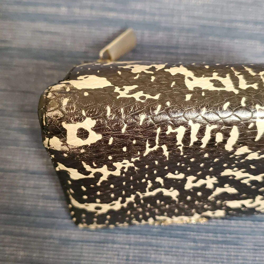 COACH Black and White Animal Print Wallet